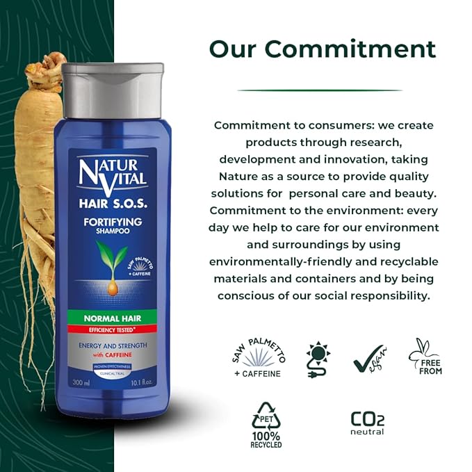 Natur Vital Revitalizing Normal Hair S.O.S Fortifying Shampoo 300 ml.