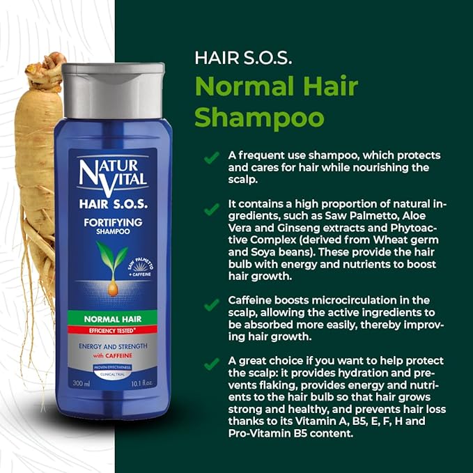 Natur Vital Revitalizing Normal Hair S.O.S Fortifying Shampoo 300 ml.
