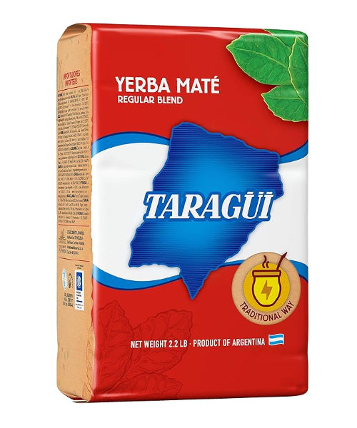 2 Pack Taragüi Yerba Mate with Stems, 1kg - 2.2 Lb Total 4.4 Lb. (Red Pack)