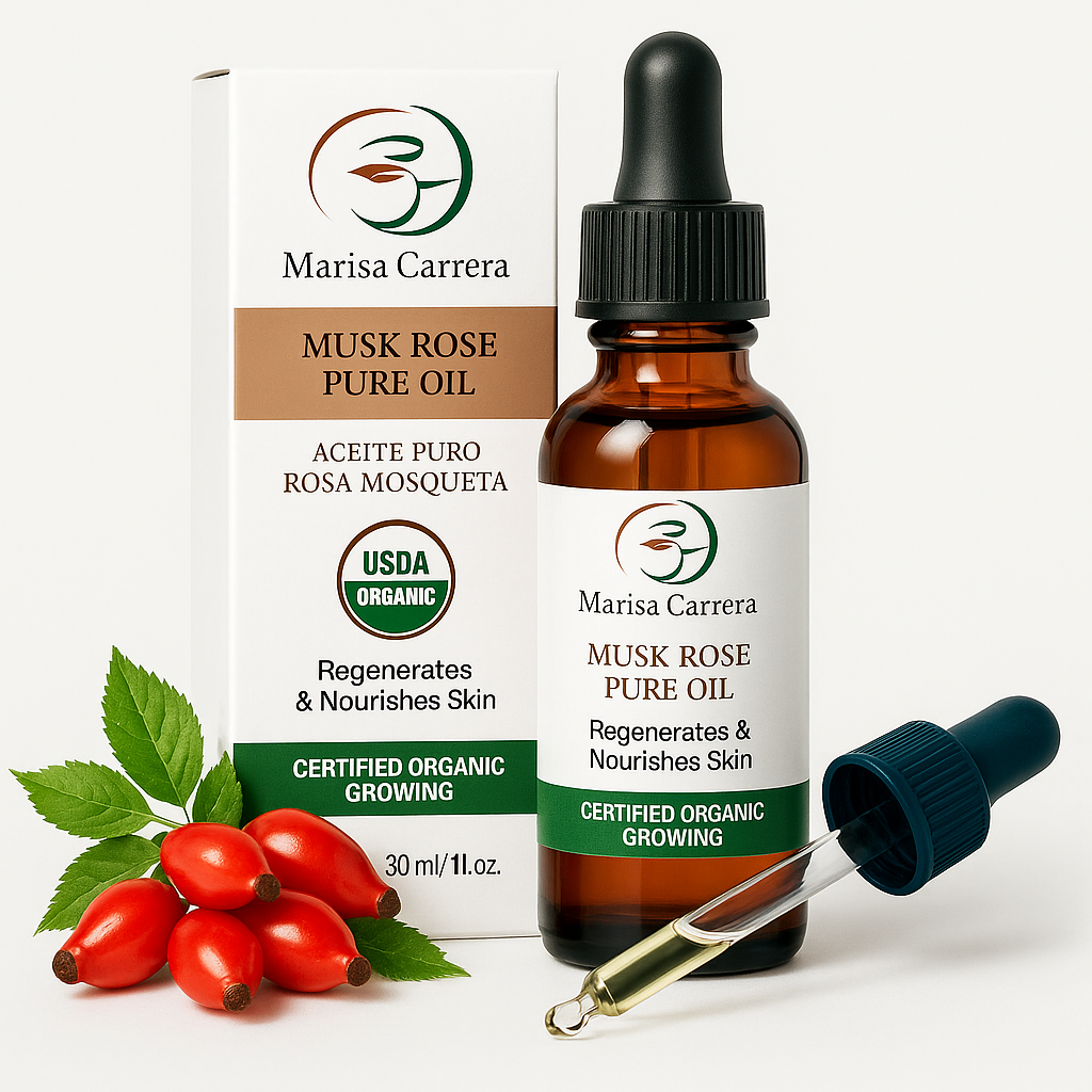 Musk Rose Oil "Marisa Carrera"- Aceite de Rosa Mosqueta 100 % Certified Organic 30ml /1fl.oz.
