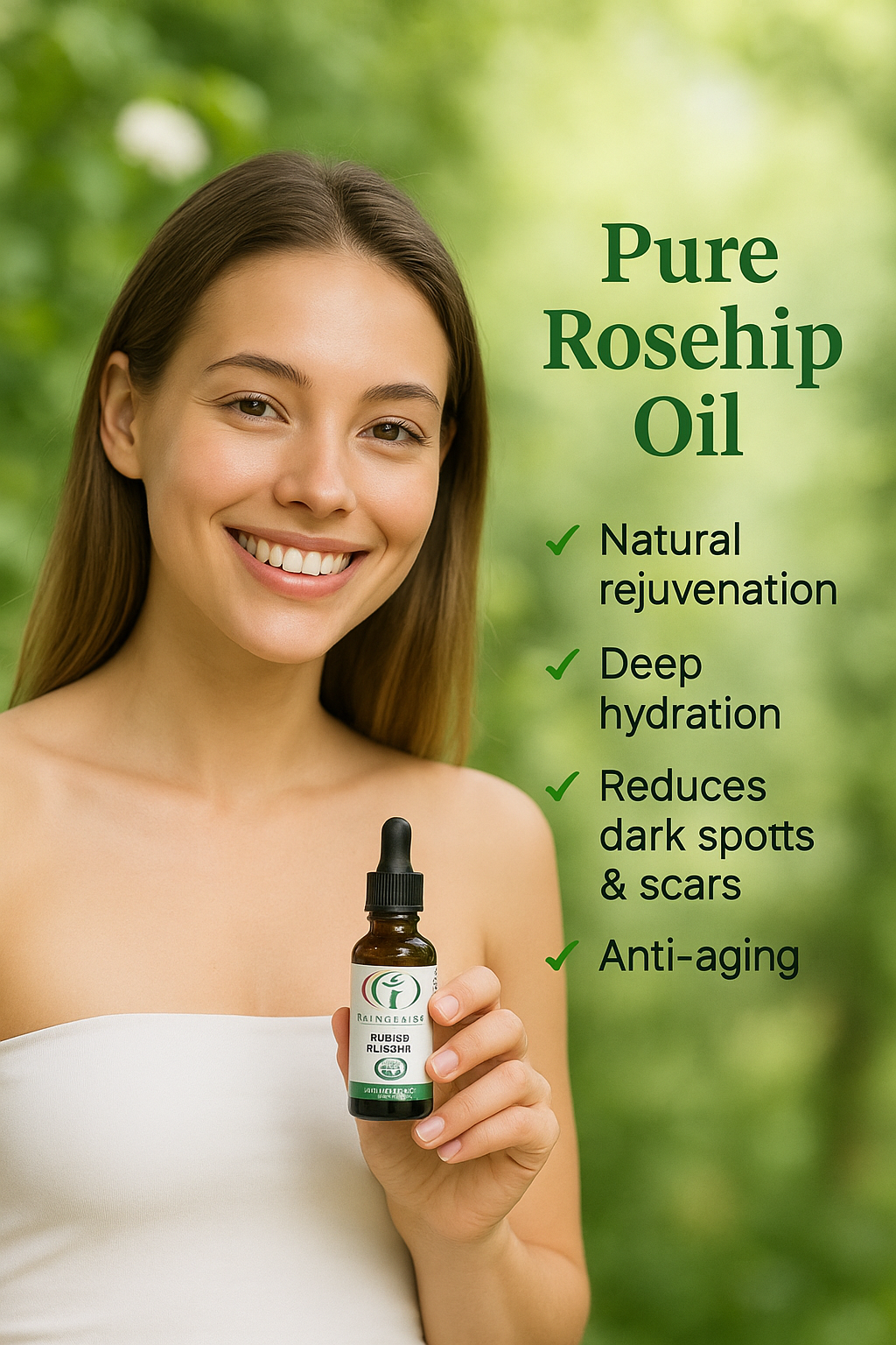 Musk Rose Oil "Marisa Carrera"- Aceite de Rosa Mosqueta 100 % Certified Organic 30ml /1fl.oz.