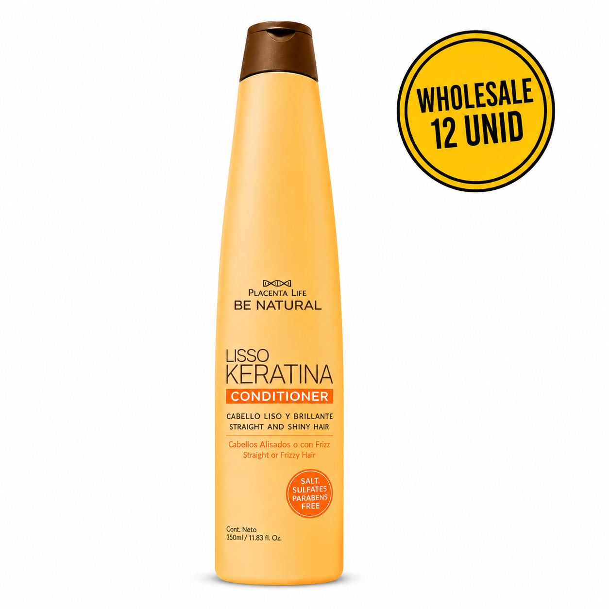 Wholesale 12 Unit Set Lisso Keratina Conditioner 350 ml (11.83 fl oz) | Keratin Conditioner for Straight & Frizzy Hair