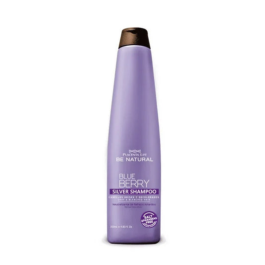 Placenta Life Be Natural Blueberry Silver Shampoo for Gray Hair Gray & Bleached Hair.