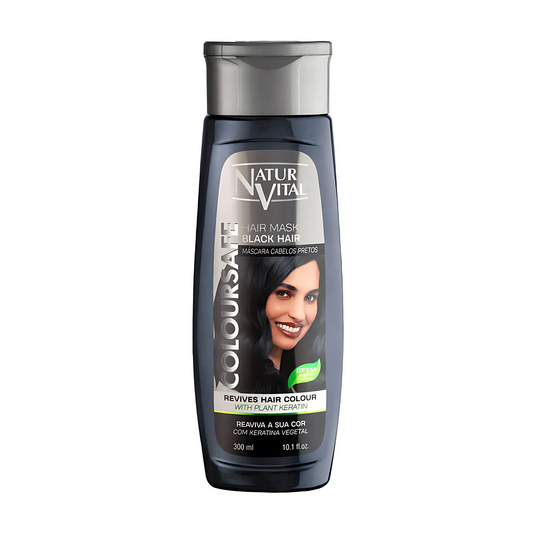 Natur Vital Henna Mask for Colored Hair Black Organic Certified Extract 300 ml.