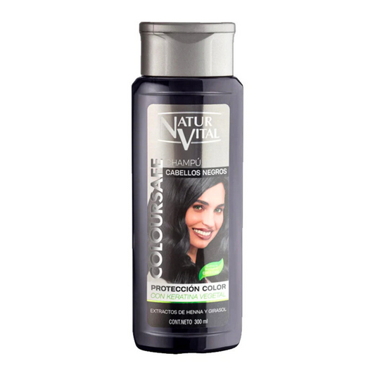 Natur Vital Henna Shampoo for Colored Hair Black Organic Certified Extract 300 ml.