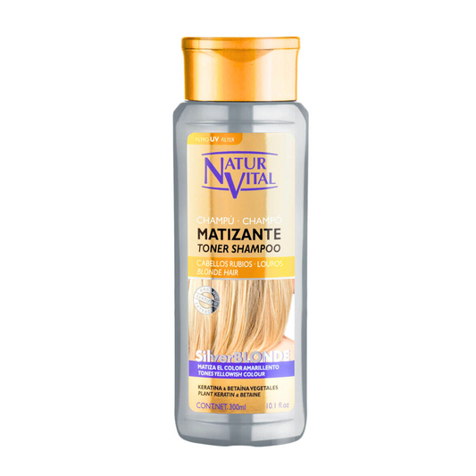 Natur Vital Henna Shampoo for Colored Hair SilverBlonde Organic Certified Extract 300 ml.