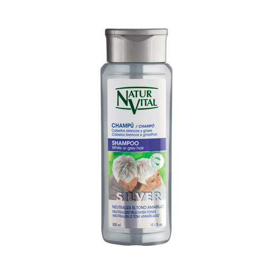 Natur Vital Henna Shampoo for Colored Hair Silver Organic Certified Extract 300 ml.