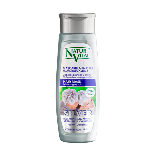 Natur Vital Henna Mask for Colored Hair Silver Organic Certified Extract 300 ml.