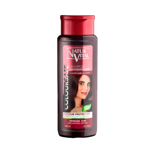 Natur Vital Henna Shampoo for Colored Hair Mahogany Organic Certified Extract 300 ml.