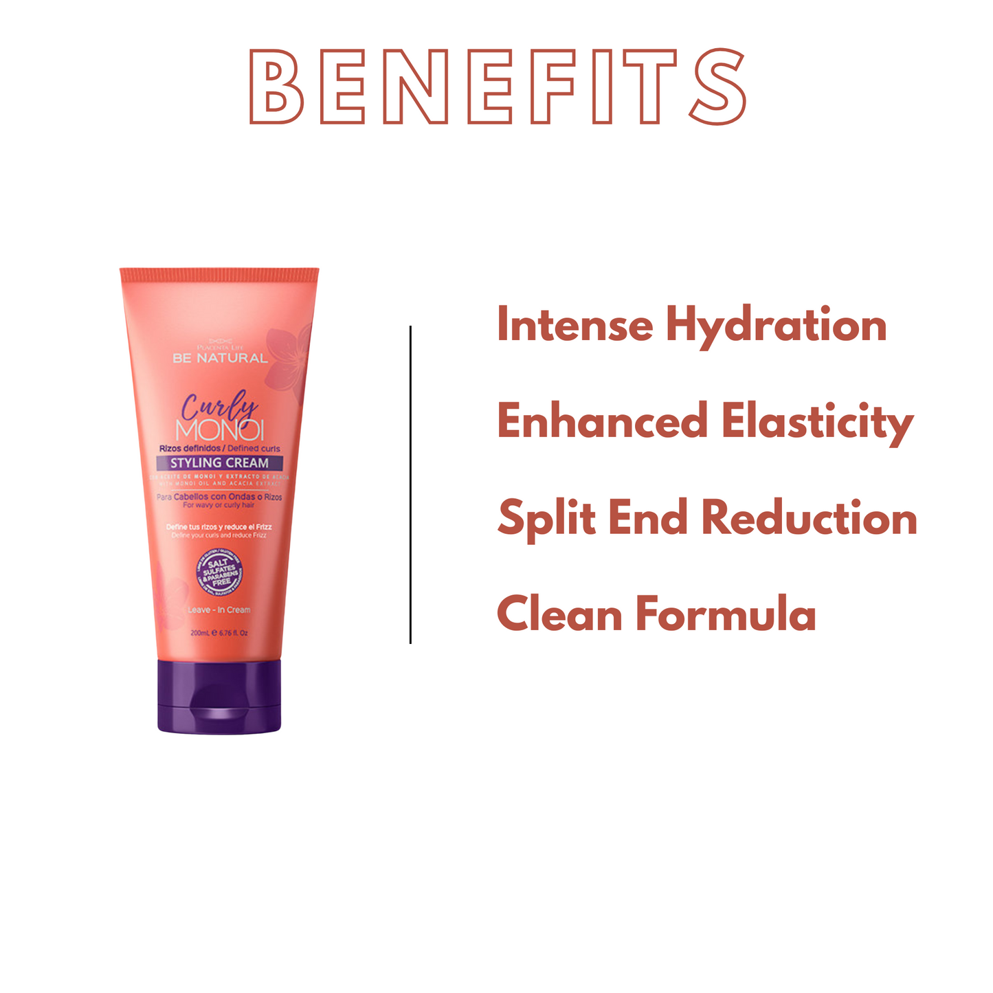 Placenta Life Be Natural Natural Curly Monoi Styling Cream 200ml