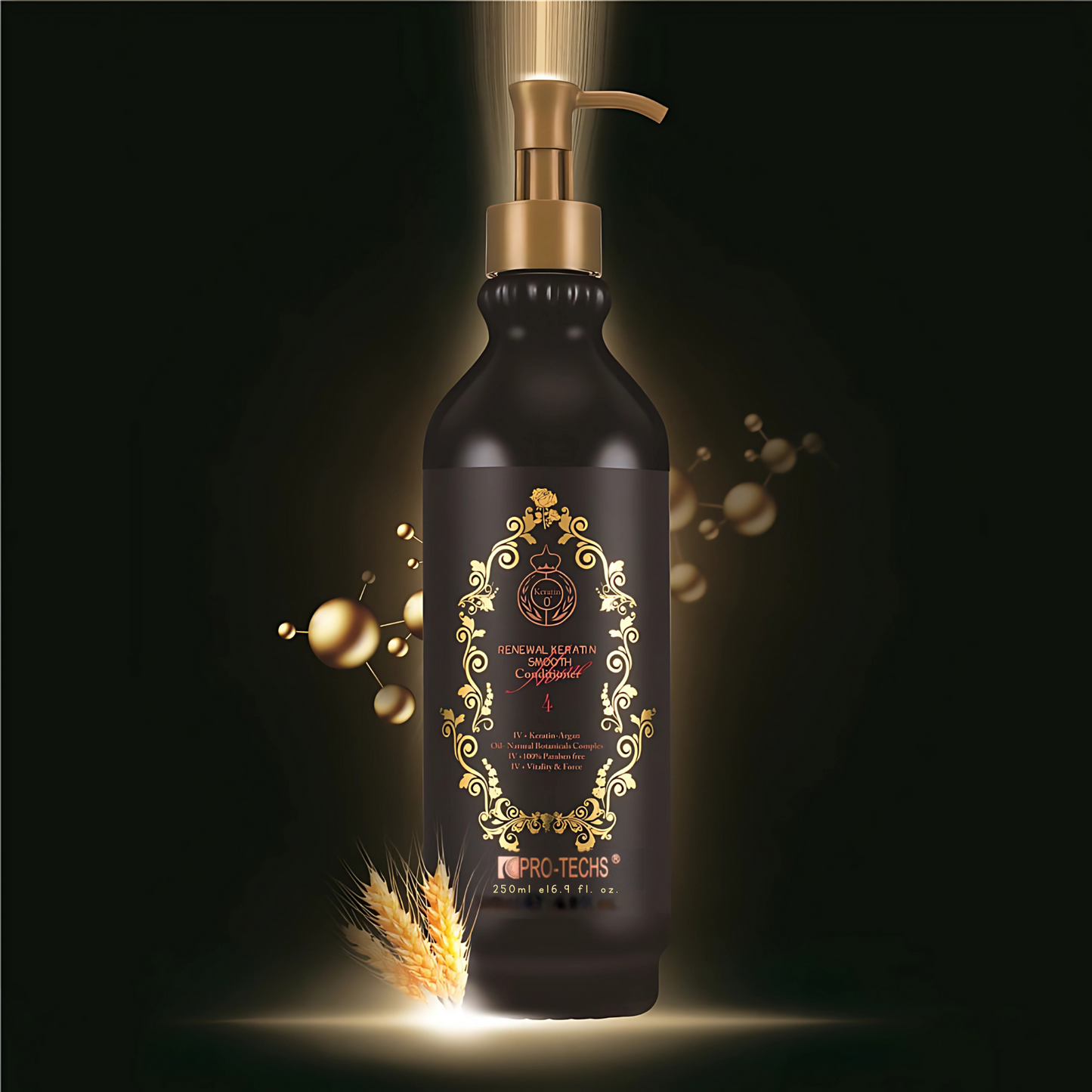 Pro-Techs Keratin Smooth Conditioner IV+ Keratin Argan - Oil Natural Botanicals Complex 250ml