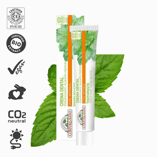 3-Pack Corpore Sano Purifying Toothpaste – Thyme, Mint & Basil, 75ml Each