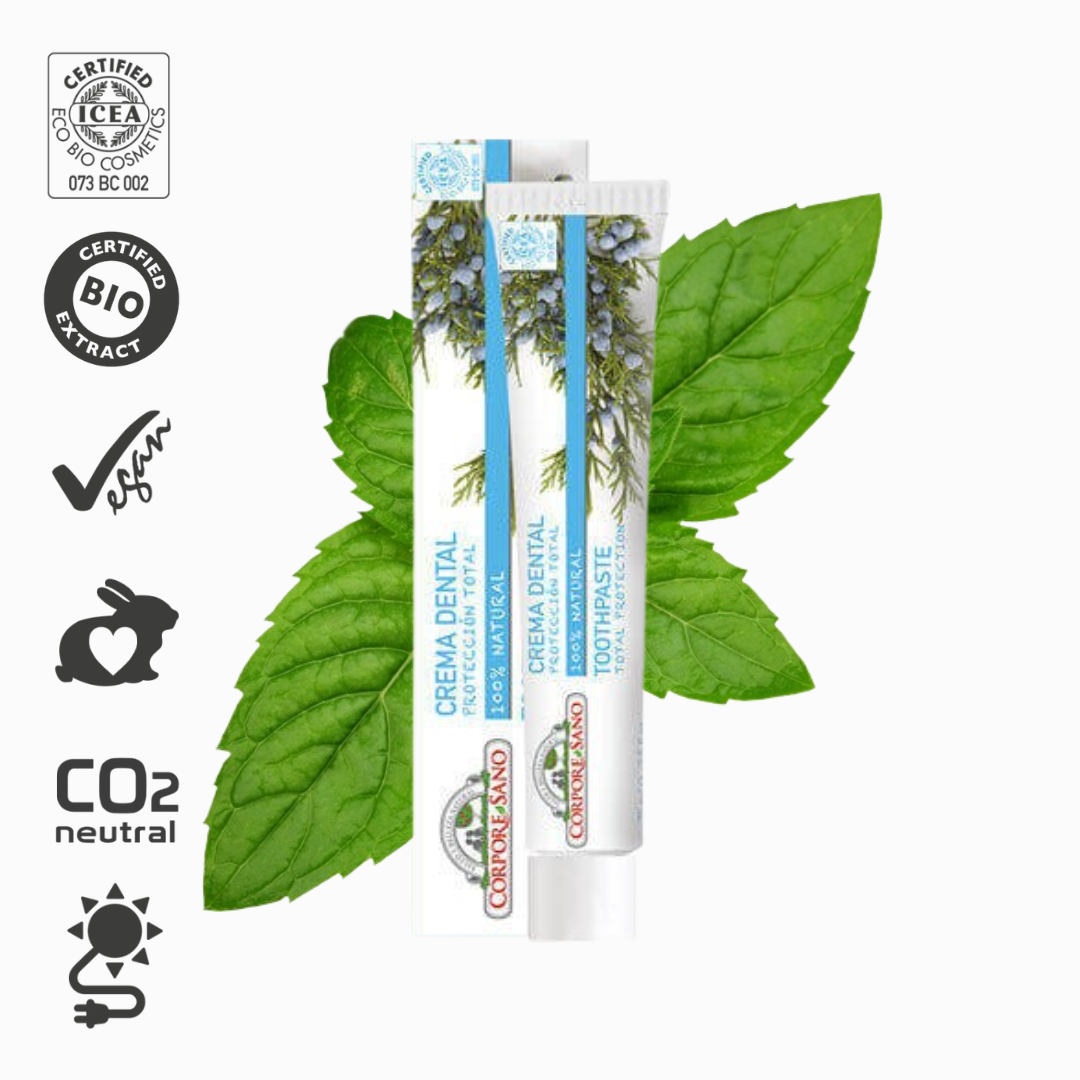3 Pack-Corpore Sano Total Protection Toothpaste - 75 ml Each.