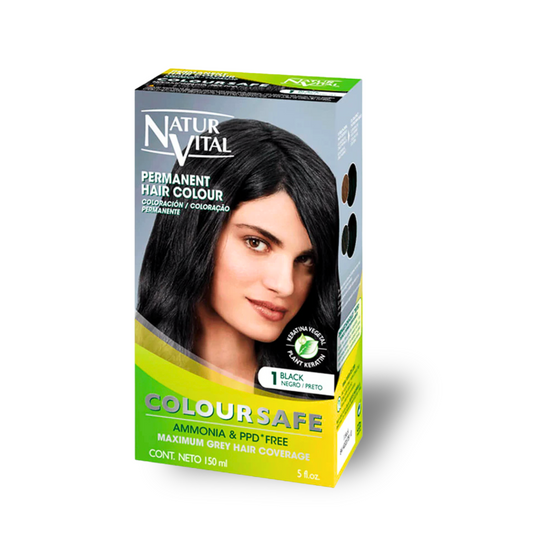 Natur Vital Permanent Hair Color Black Nº1 PDD Free