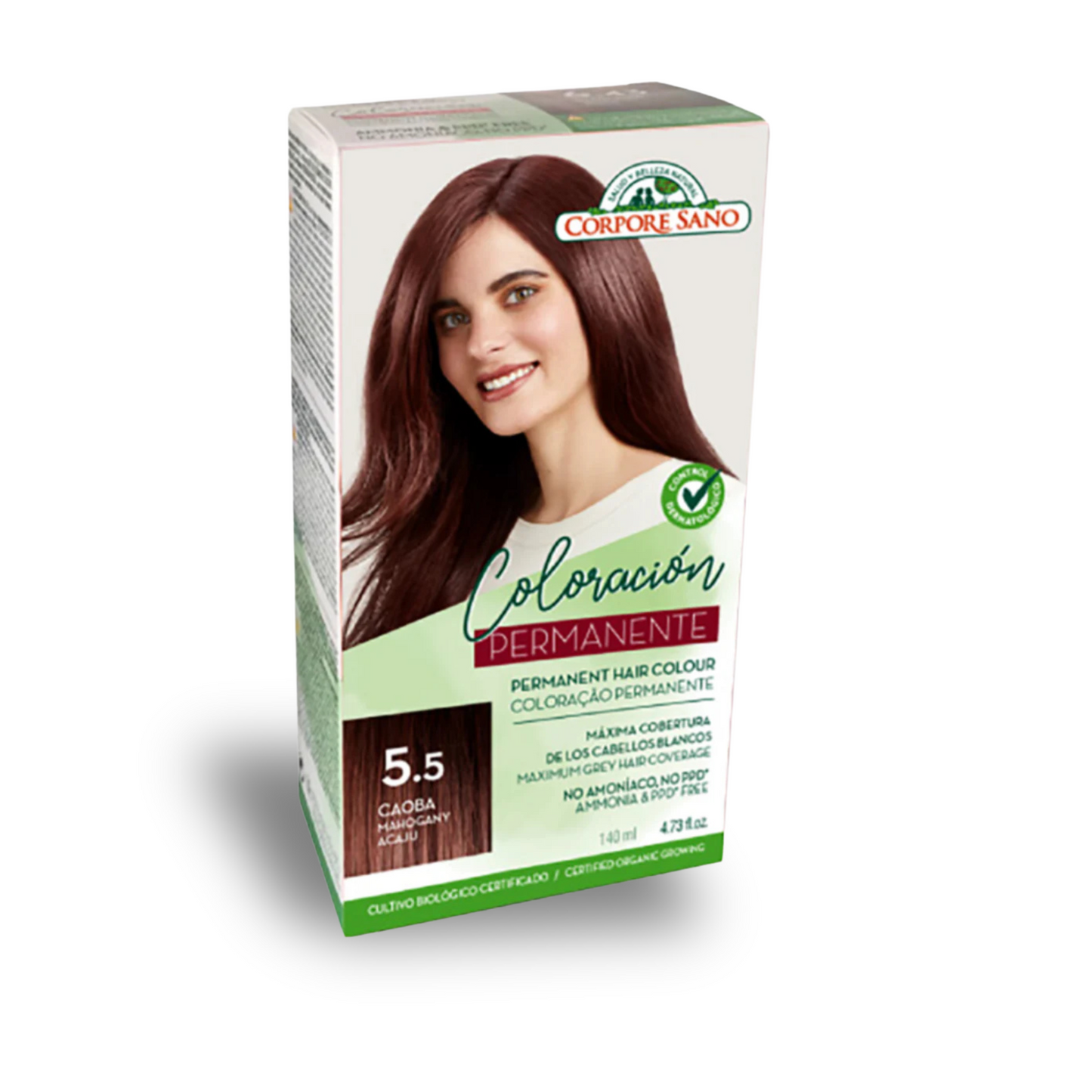 Corpore Sano Permanent Hair Color # 5.5 Mahogany No Ammonia, No Parabens, No Resorcinol. PPD Free