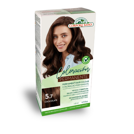 Corpore Sano Permanent Hair Color # 5.7 Chocolate No Ammonia, No Parabens, No Resorcinol. PPD Free