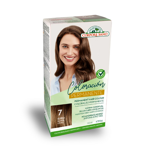 Corpore Sano Permanent Hair Color # 7 Blonde No Ammonia, No Parabens, No Resorcinol. PPD Free