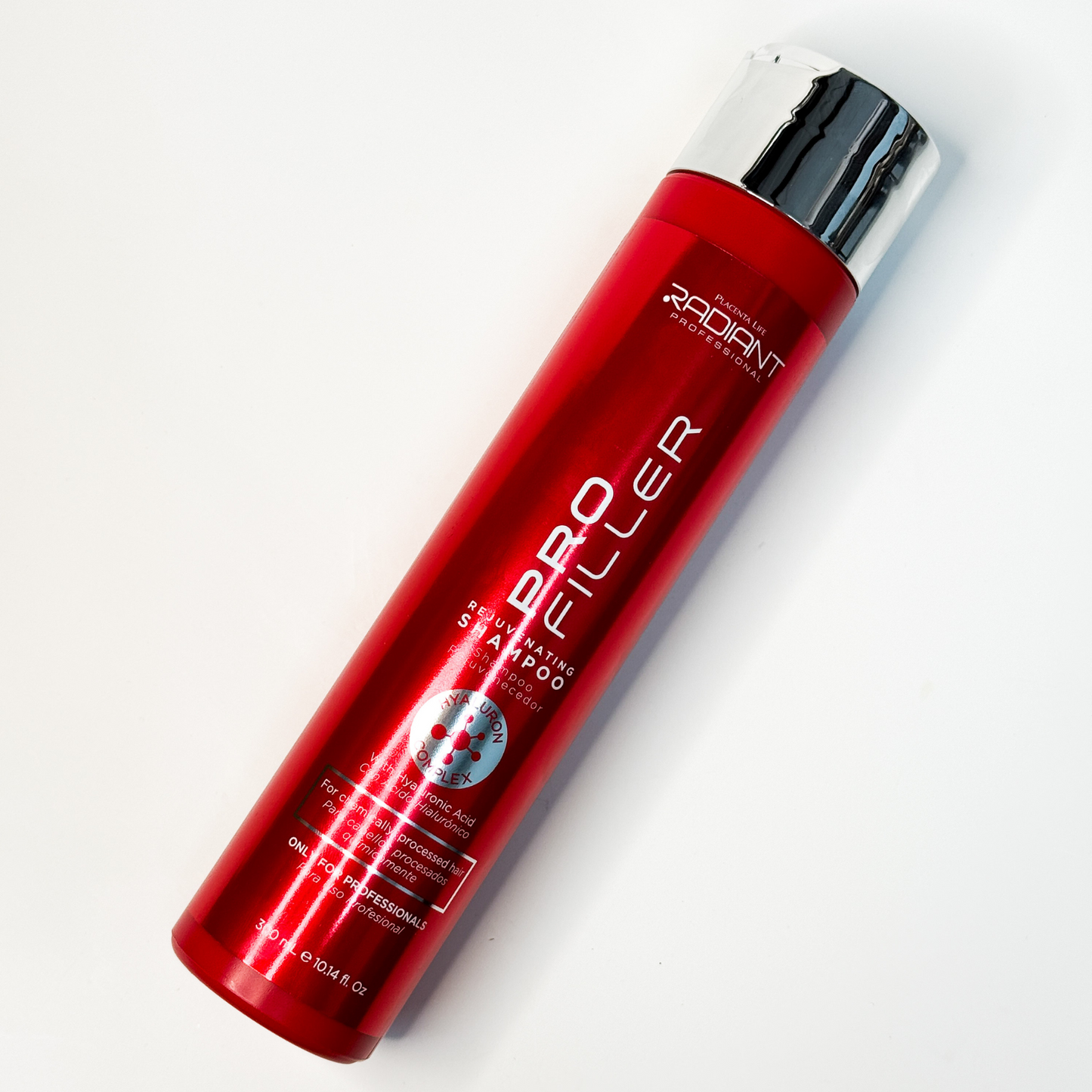 Placenta Life Radiant Pro Filler Rejuvenating Shampoo with Hyaluronic Acid. For chemically, processed hair