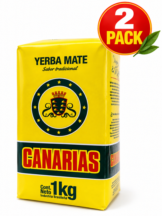 2 Pack Yerba Mate Canarias 2.2 Lb. 1 kilo Total 4.4 Lb.