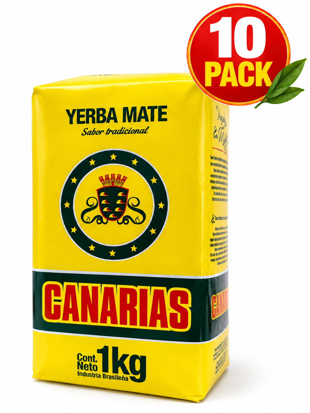 10 Pack Yerba Mate Canarias 2.2 Lb. 1 kilo Total 22 Lb.