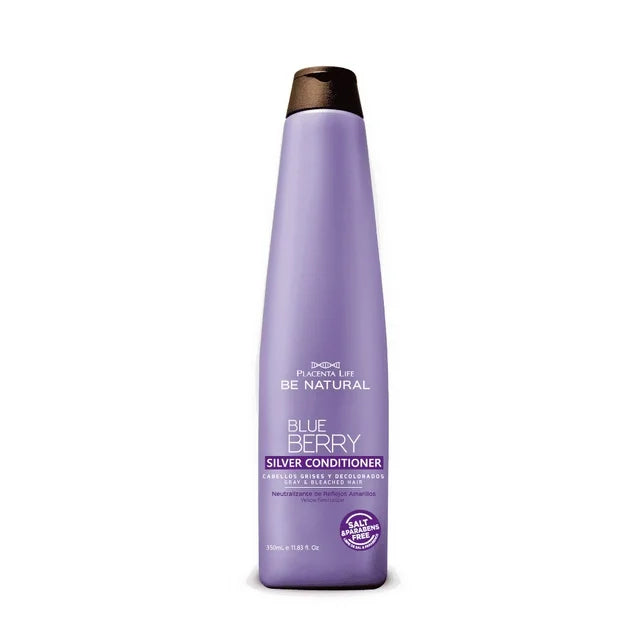 Placenta Life Be Natural Blueberry Silver Conditioner for Gray Hair Gray & Bleached Hair.