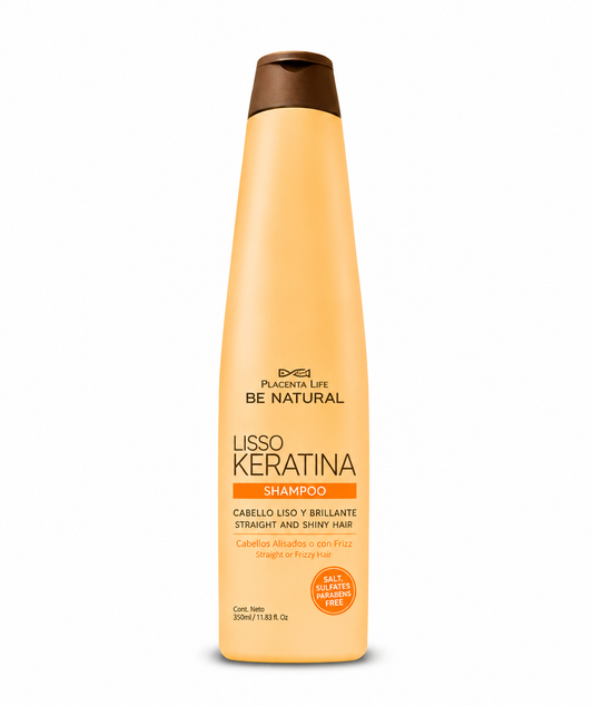 Placenta Life Be Natural Lisso Keratina Shampoo 350 ml.