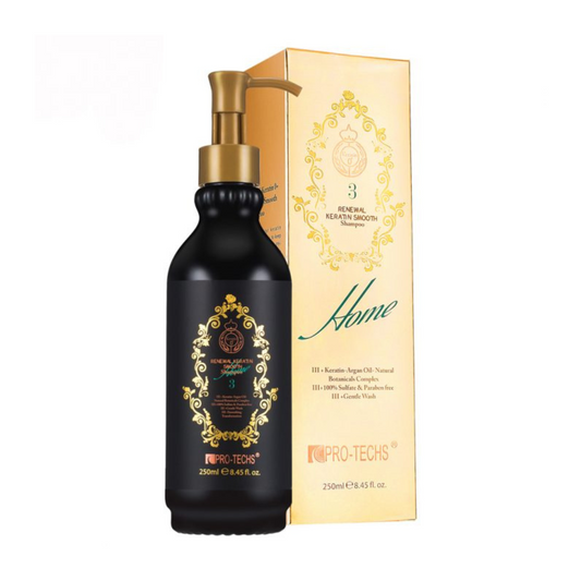 Pro-Techs Renewal Keratin Smooth Shampoo lll+ Keratin Argan Oil - lll+100% Sulfate & Parabens Free 250ml