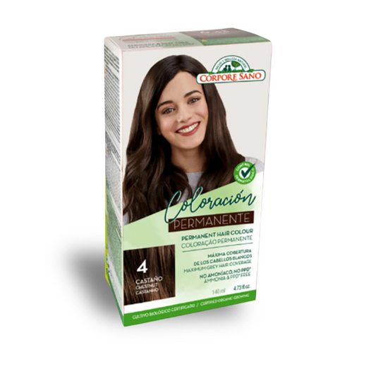 Corpore Sano Permanent Hair Color # 4 Chestnut No Ammonia, No Parabens, No Resorcinol. PPD Free