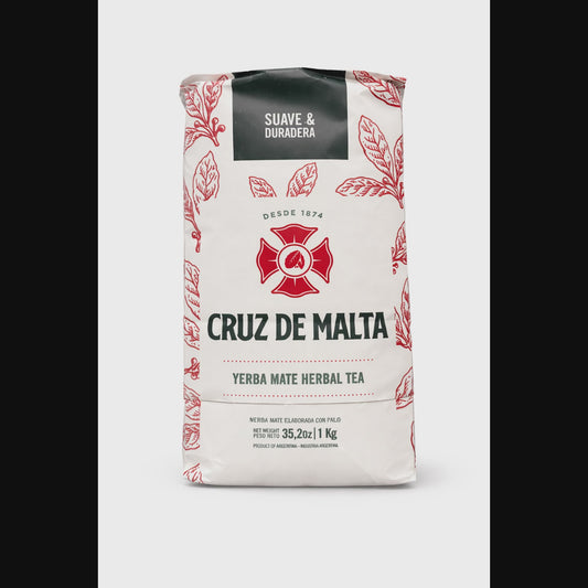 Cruz de Malta Yerba Mate Herbal Tea 2.2 lb / 1 Kg USA Seller