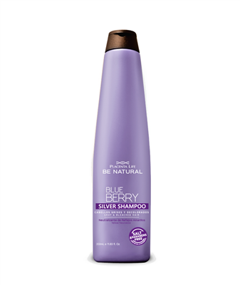 Placenta Life Be Natural Blueberry Silver Shampoo for Gray Hair Gray & Bleached Hair.