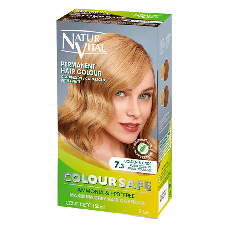 NATURVITAL Permanent Hair Color Golden Blonde Nº 7.3 PPD FREE